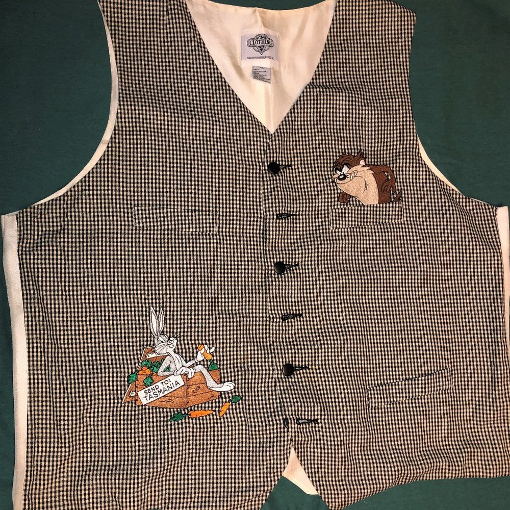 Acme Clothing character vest with Taz & Bugs